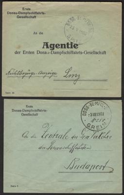 Poststück - DDSG 3 rare Firmenbriefe DDSG Obermühle-Linz, - Známky a pohlednice