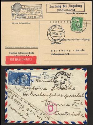 Poststück - Österr. Ballonpost Nr. 3 Zulieferfrank. Frankreich Feldpost 601 (Besatzung in Österreich) ab REUTTE, - Briefmarken und Ansichtskarten