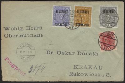 Poststück - Österr. Flgp. 1918 - Ziviler - Stamps and postcards