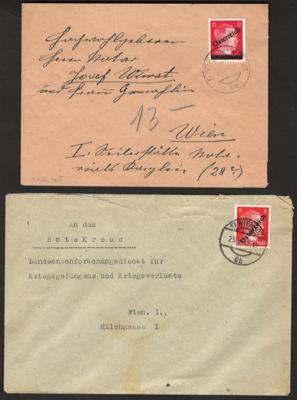 Poststück - Österreich 1945 vier Belege mit Wien I v. 9 bar bez., - Známky a pohlednice