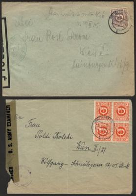 Poststück - Österreich frühe Nachkriegs-Zensurbelege durch Franzosen, - Stamps and postcards