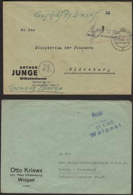 Poststück - Partie Poststücke Nachkriegsdeutschland 1945 mit viel Rekopost, - Známky a pohlednice