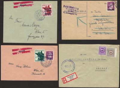 Poststück - Partie Poststücke Österr. 1945 u.a. mit etwas Dorfstetten und Senftenberg, - Známky a pohlednice