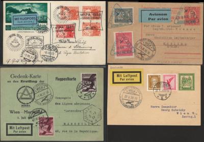 Poststück - Partie Poststücke und AK österr. mit etwas Ausland, - Briefmarken und Ansichtskarten