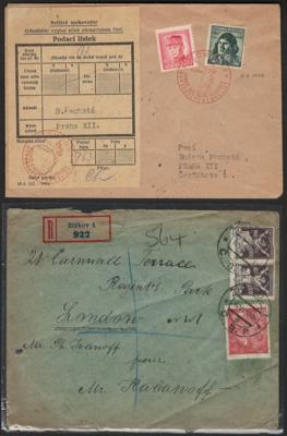 Poststück - Tschechosl. - Partie Poststücke ca. 1920/1950, - Stamps and postcards