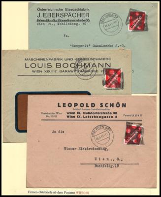Poststück - Wien Postamt 68 phil. Dokumentation - Briefmarken und Ansichtskarten