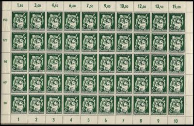 ** - D.Reich Nr. 745 (Tag d. Arbeit) 100Stück u. Nr. 762 (Tag d. Briefmarke 1941) - 50 Stück, - Známky a pohlednice