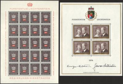 ** - Liechtenstein - Partie kleinbogen aus 1971/1983, - Známky a pohlednice