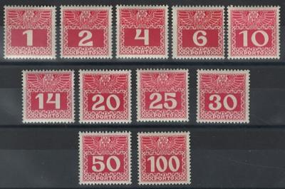 ** - Österr. Porto Nr. 34Z/ 44Z (gewöhnl. Papier) postfr. einwandfrei, - Stamps and postcards