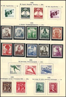 **/* - Sammlung D.Reich 1919/1945 mit etwas D. Bes. WK II, - Briefmarken und Ansichtskarten