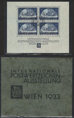 gestempelt - Österr. - WIPABLOCK (127:104) mit zentrischem Künstlerhaus - Sonderstempel vom 3. Juli, - Stamps and postcards