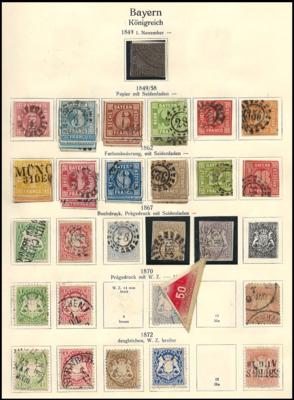gestempelt/*/(*)/** - Sammlung D. REich ab 1872 mit etwas D. Bes. WK II und altd. Staaten, - Briefmarken und Ansichtskarten