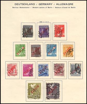 gestempelt/*/** - Sammlung Nachkriegsdeutschland mit Berlin - BRD - DDR, - Briefmarken und Ansichtskarten
