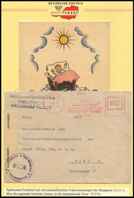 Poststück - Außergewöhnliches Geldwesen-Dokumentarlos Steiermark 1945, - Francobolli e cartoline