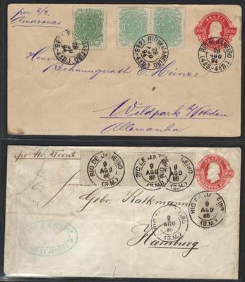 Poststück - Brasilien - Ganzsachen (Inteiros Postais) - Umschläge(envelopes), - Briefmarken und Ansichtskarten