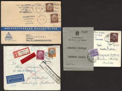 Poststück - D.Reich Belege vorwiegend Ostmark in ungewöhnlicher Vielfalt, - Briefmarken und Ansichtskarten