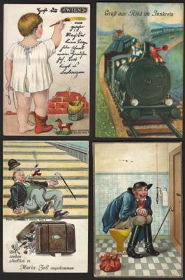 Poststück - Kl. Partie Leporellokarten aus Ried - Mariazell und Wien, - Stamps and postcards