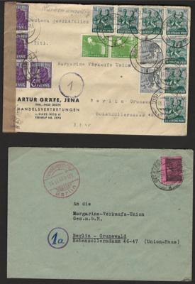Poststück - Partie Poststücke Sowjetische Zone, - Briefmarken und Ansichtskarten