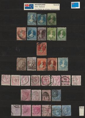 .gestempelt/*/** - Partie div. Übersee u.a. mit Neuseeland, - Stamps and postcards