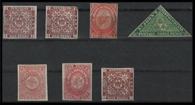 */(*) - Neufundland Nr. 1 (2),3b, - Briefmarken und Ansichtskarten