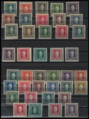 */** - Österr. Feldpost Nr. 53 U/72 U mit 54/72 (Ausgabe Kaiser Karl 1917/ 1918 UNGEZÄHNT und GEZÄHNT), - Briefmarken und Ansichtskarten