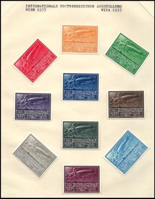 * - Partie Vignetten zur WIPA 1933, - Briefmarken und Ansichtskarten