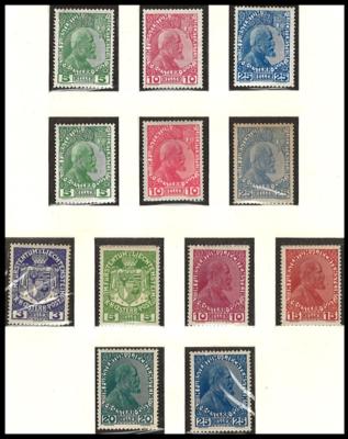 */** - Sammlung Liechtenstein ca. 1912/1967 u.a. mit Nr. 72/93, - Francobolli e cartoline