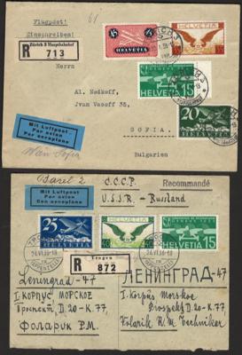 Poststück/Briefstück - Partie Poststücke Schweiz aus ca. 1905/1956, - Známky a pohlednice