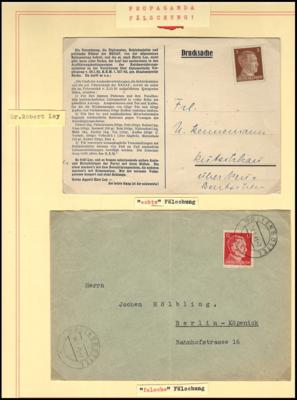 Poststück - Dokumentation von Anti/ Propaganda währen des II. WK, - Známky a pohlednice