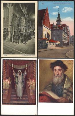 Poststück - Partie AK Judaika bzw. Religion u.a. Synagoge Prag, - Francobolli e cartoline