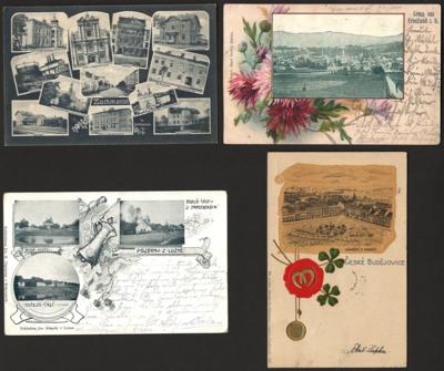 Poststück - Partie AK Tschechosl. u.a. mit Zuckmantel, - Stamps and postcards