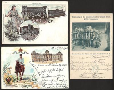 Poststück - partie alte Ansichtskarten Wien, - Stamps and postcards