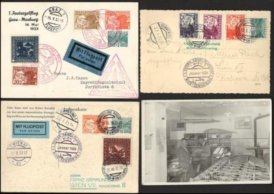 Poststück - Partie Poststücke Österr. ab I. Rep. mit Flugpost sowie div. Europam und Übersee, - Stamps and postcards