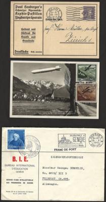 Poststück - Partie Poststücke Schweiz mit etwas Liechtenstein - u.a. mit Luftpost, - Stamps and postcards