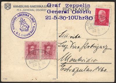 Poststück - Partie Zeppelin und alte Flugmotivbelege ab österr. Monarchie bzw. Deutschland , - Známky a pohlednice