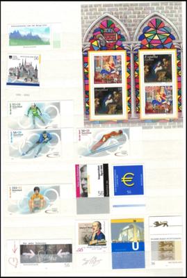 ** - Deutschland - Partie EURO- NEUHEITEN (FRANKATURWARE), - Známky a pohlednice