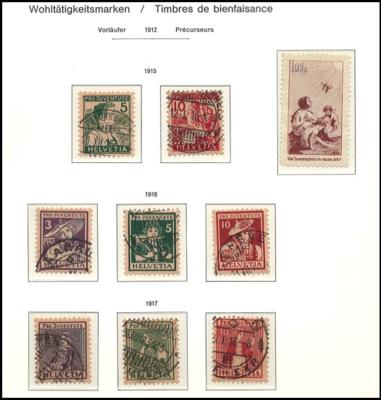 .gestempelt - Sammlung Schweiz Pro Juventute/Patria ab 1915, - Známky a pohlednice