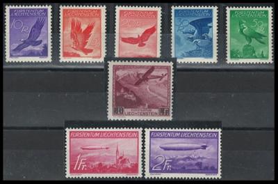 ** - Liechtenstein Flug  Nr.143 z/47 z (geriff. Pap.), - Známky a pohlednice