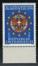 ** - Österr. Nr. (15) (nicht verausgabte Gemeindetagsmarke 1974) vom Bogenunterrand, - Stamps and postcards