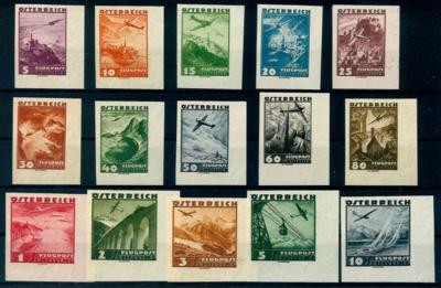 (*) - Österr. - Nr. 598U/612U (Flug 1935 UNGEZÄHNT), - Briefmarken und Ansichtskarten