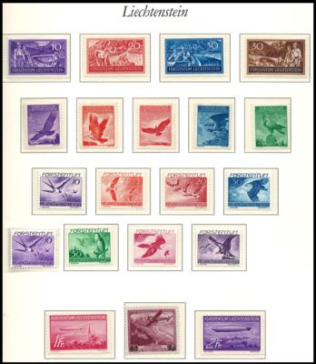 */** - Sammlung Liechtenstein ca. 1912/1972, - Známky a pohlednice
