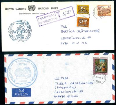 Poststück - Ca. 115 Stück Österr. UNO - Známky a pohlednice