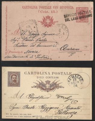 Poststück - Italien - Sammlung  Schiffspost - Známky a pohlednice