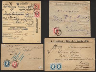 Poststück - Österr. Ausgabe 1867 - ca. 23 Poststück und - Francobolli e cartoline