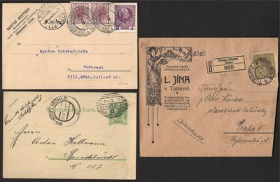 Poststück - Österr. Monarchie ab 1899 - ca. 75 Belege, - Briefmarken und Ansichtskarten