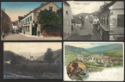 Poststück - Partie AK meist Steiermark u.a. mit Gratwein - Voitsberg - St. Erhard - Turnau - Neuberg - Mürzzuschlag, - Briefmarken und Ansichtskarten
