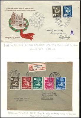 Poststück - Partie Ersttage - FDCs und Poststücke Niederlande ab ca. 1937, - Francobolli e cartoline
