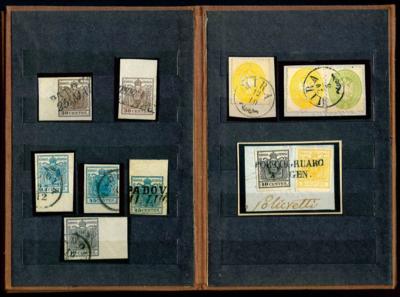 .gestempelt/Briefstück - Kl. Partie Lombardei Ausg. 1850/64, - Briefmarken und Ansichtskarten
