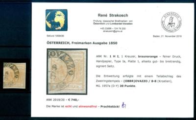 .gestempelt - Österr.- Nr. 1H Ia, - Stamps and postcards
