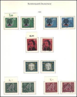 **/gestempelt - SAmmlung BRD ca. 1960/1992, - Známky a pohlednice